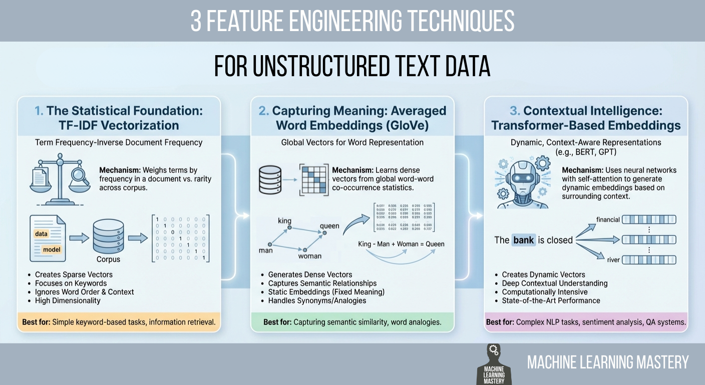 3 Feature Engineering Techniques for Unstructured Text Data